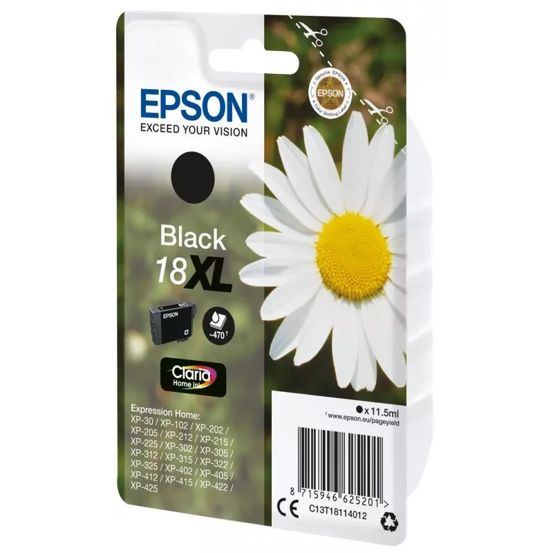 Epson Daisy μεμονωμένη συσκευασία μαύρο 18XL Claria Home μελάνι