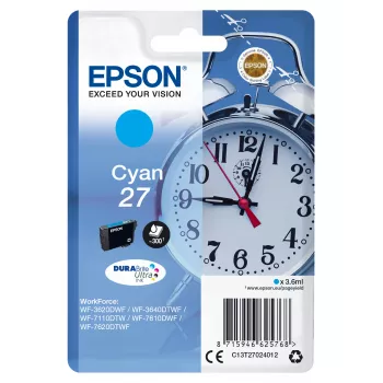 Epson Alarm clock μεμονωμένη συσκευασία κυανό 27 DURABrite Ultra μελάνι