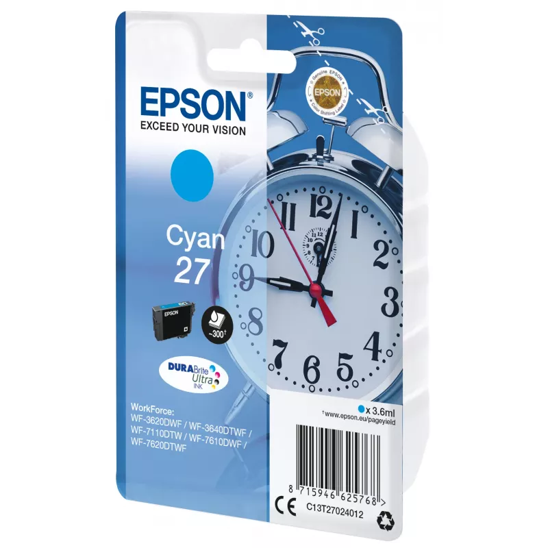 Epson Alarm clock μεμονωμένη συσκευασία κυανό 27 DURABrite Ultra μελάνι