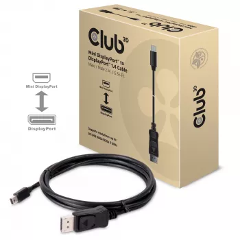 Club 3D CAC-1115 καλώδιο Mini DisplayPort 1.4 σε DisplayPort 1.4, HBR3, 8K60Hz, 2 m, μαύρο