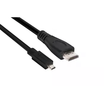 Club 3D CAC-1351 καλώδιο Micro HDMI σε HDMI 2.0, 4K60Hz, αρσενικό/αρσενικό, 1 m, μαύρο