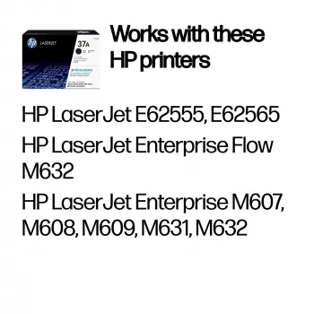 HP 37A γνήσιο τόνερ LaserJet μαύρο, 3000 σελίδες