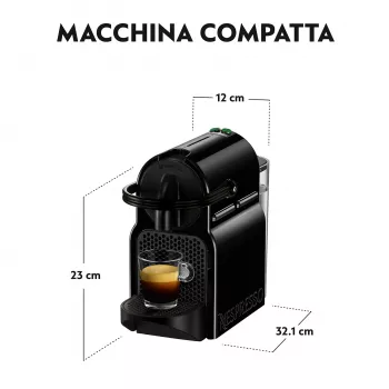 Μηχανή εσπρέσο με κάψουλες De’Longhi Inissia EN 80.BAE, Nespresso, 0,7 L δοχείο νερού, 19 bar, μαύρο