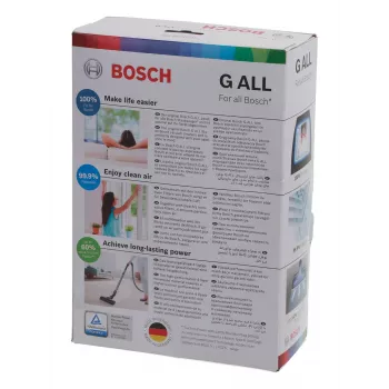Αξεσουάρ ηλεκτρικής σκούπας Bosch BBZ 41FGALL — 4 σακούλες σκόνης και 1 φίλτρο, βάρος 0,14 kg, συμπαγής συσκευασία