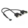 Καλώδιο USB DeLOCK 84832 USB 2.0 0,25 m 2 x USB A μαύρο