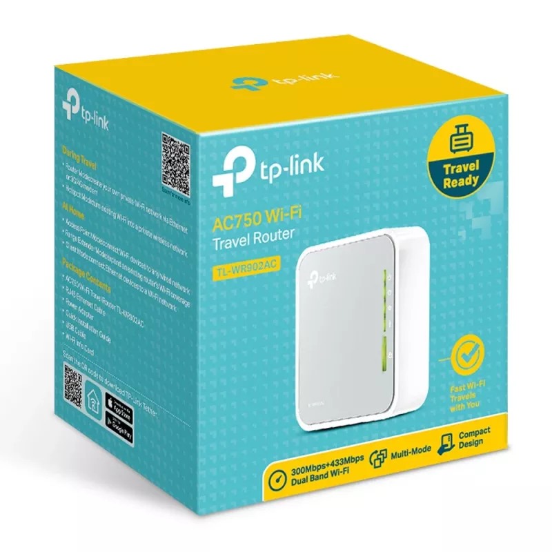 TP-Link TL-WR902AC Router WLAN Fast Ethernet Dual-Band (2,4 GHz / 5 GHz) 4G λευκό