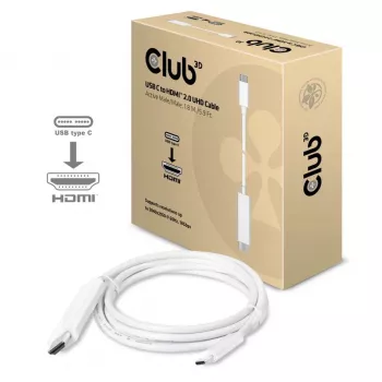 CLUB3D USB C σε HDMI™ 2.0 UHD καλώδιο ενεργό 1,8 m / 5,9 πόδια