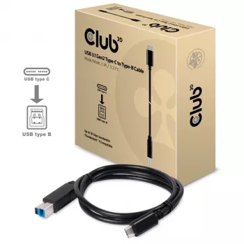 CLUB3D USB 3.1 Gen2 Type-C σε Type-B καλώδιο αρσενικό/αρσενικό, 1 m / 3.3 ft