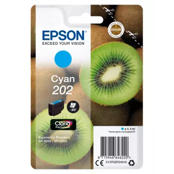 EPSON μελανωτή κασέτα Singlepack Kiwi κυανό 202 Claria Premium Ink 4.1 ml