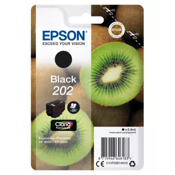 Μελανωτή κασέτα EPSON Singlepack Kiwi μαύρο 202 Claria Premium Ink 6,9 ml