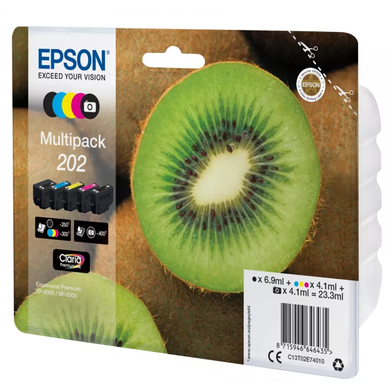 Epson Kiwi Multipack 5 χρώματα 202 Claria Premium μελάνι