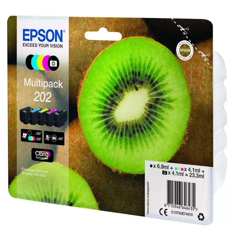 Epson Kiwi Multipack 5 χρώματα 202 Claria Premium μελάνι