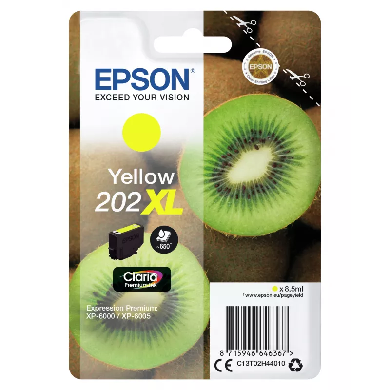 Epson Kiwi Singlepack κίτρινο 202XL Claria Premium μελάνι