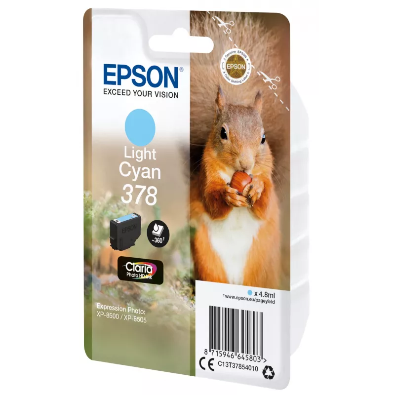 Epson Squirrel Singlepack ανοιχτό κυανό 378 Claria Photo HD μελάνι