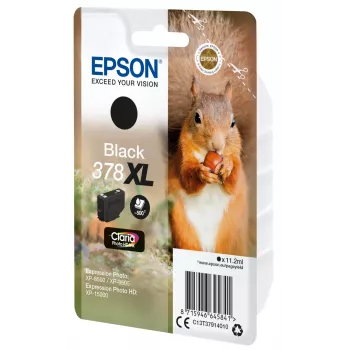 Epson Squirrel Singlepack μαύρο 378XL Claria Photo HD μελάνι, υψηλή (XL) απόδοση, μαύρο, pigment μελάνι, 11,2 ml, 1 τεμ., 500 σελίδες