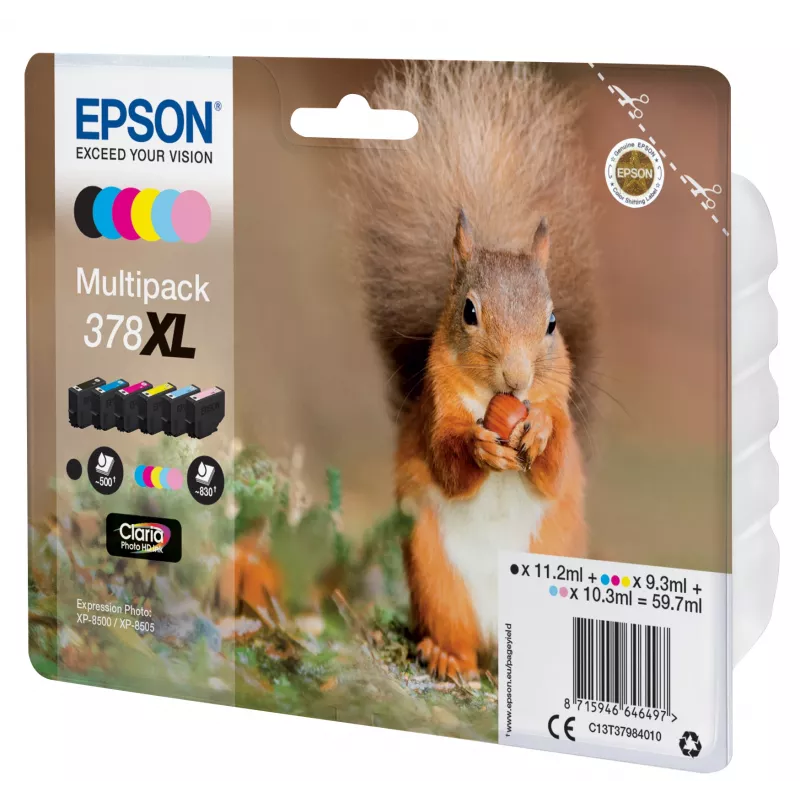Epson Squirrel Multipack 6 χρώματα 378XL Claria Photo HD μελάνι