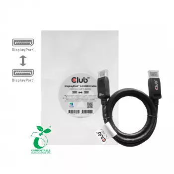 CLUB3D DisplayPort 1.4 HBR3 καλώδιο 1m/3,28ft αρσενικό/αρσενικό 8K60Hz