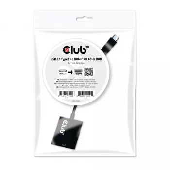 Ενεργός προσαρμογέας USB 3.1 Type C σε HDMI 2.0 UHD 4K 60Hz CLUB3D CAC-2504