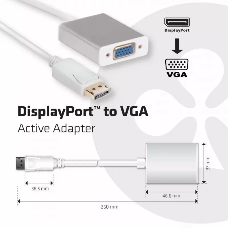 Ενεργός προσαρμογέας DisplayPort σε VGA CLUB3D CAC-2003