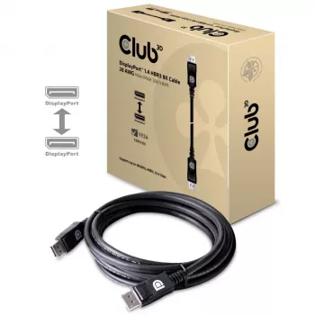 Καλώδιο CLUB3D DisplayPort 1.4 HBR3 8K 28AWG αρσενικό/αρσενικό 3m /9,84ft