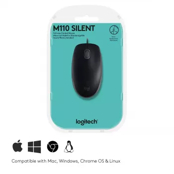 Ποντίκι Logitech B110 Silent Ενσύρματο USB Μαύρο