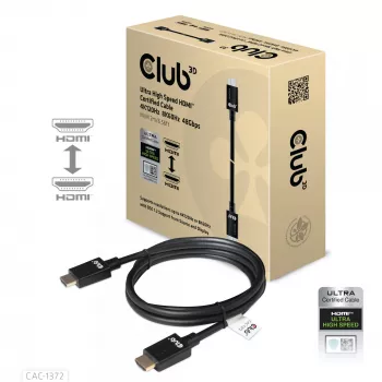 CLUB3D Ultra High Speed HDMI 4K120Hz, 8K60Hz πιστοποιημένο καλώδιο 48 Gbit/s M/M 2 m