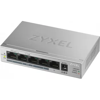Zyxel GS1005HP Unmanaged Gigabit Ethernet (10/100/1000) Power over Ethernet (PoE) Ασημί