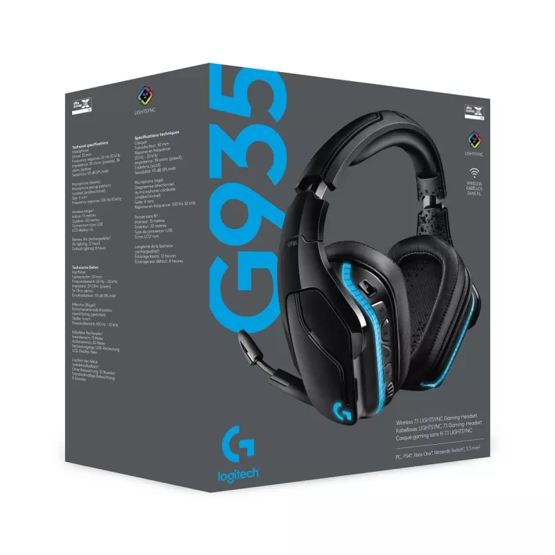 LOGITECH G935 Wireless 7.1 Surround Sound Lightsync Gaming-Headset – 2,4 GHz