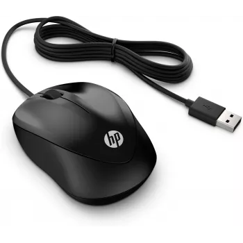 HP Ενσύρματο ποντίκι 1000, αμφιδέξιο, USB Type-A, 1200 DPI, Μαύρο
