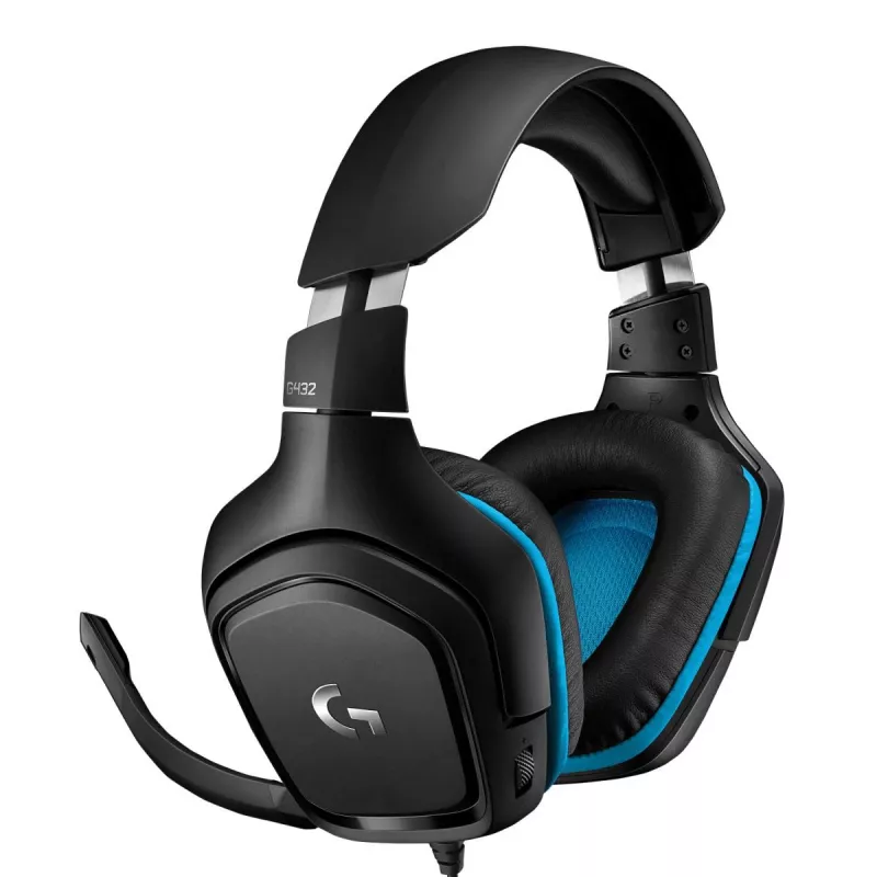 LOGITECH G432 - USB / 3.5mm - Game-Headset - 7.1 Surround - Μπλε