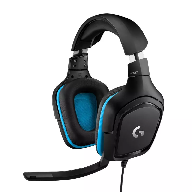 LOGITECH G432 - USB / 3.5mm - Game-Headset - 7.1 Surround - Μπλε