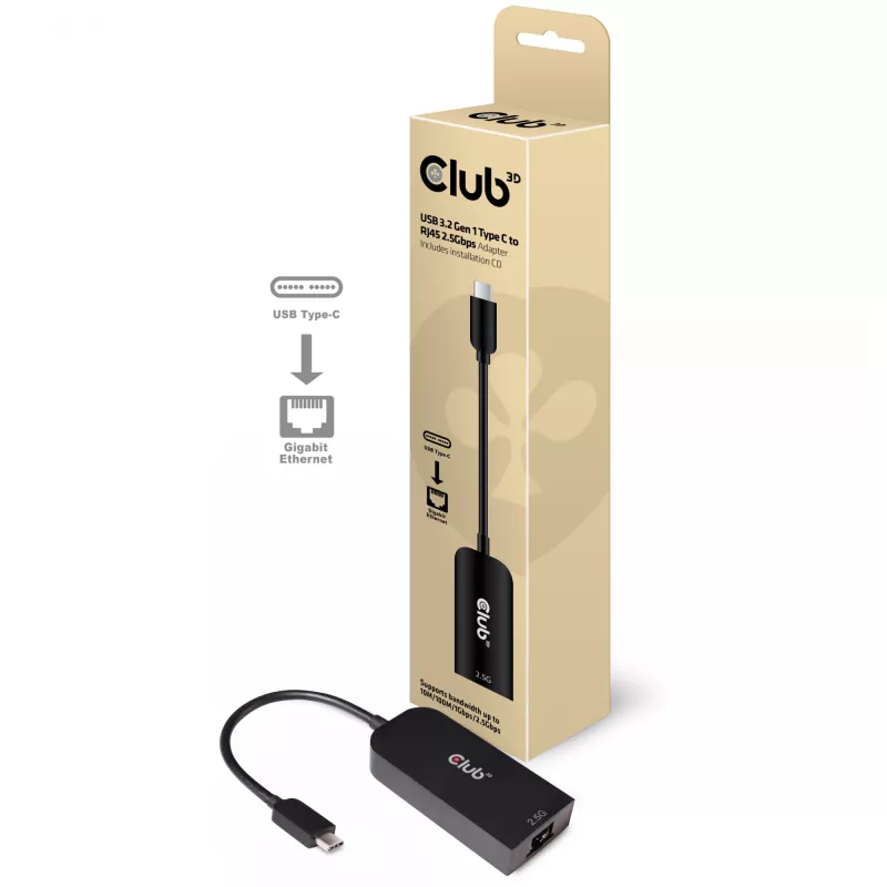 CLUB3D USB 3.2 Gen1 Type-C σε RJ45 2.5Gbps Αντάπτορας