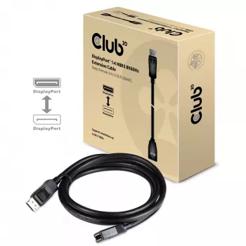 CLUB3D DisplayPort 1.4 HBR3 Καλώδιο επέκτασης 8K60Hz M/F 2m