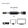 USB Type C σε VGA Ενεργό Καλώδιο M/M CLUB3D CAC-1512 5m