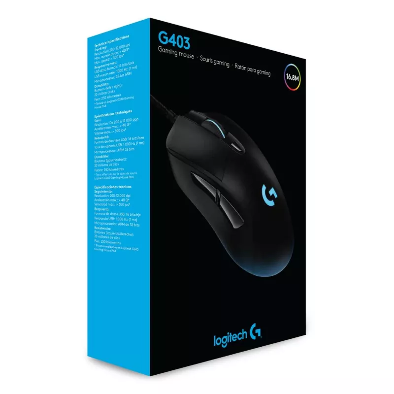 Ποντίκι gaming LOGITECH G403 Hero USB Μαύρο EWR2