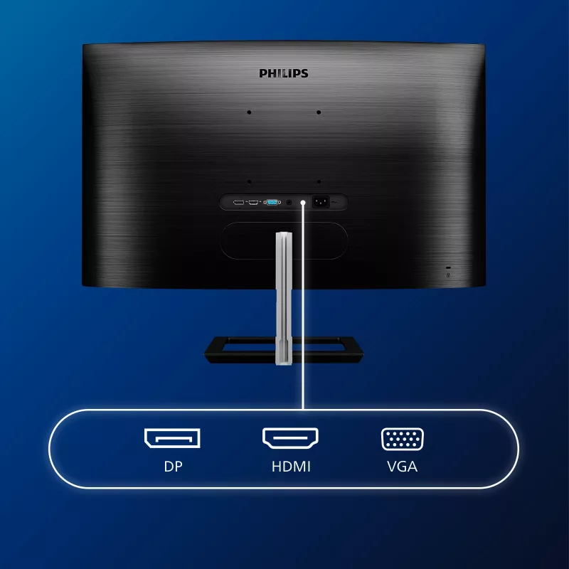Philips E Line 322E1C/00 Οθόνη υπολογιστή 80 cm (31,5 ίντσες) 1920 x 1080 Pixel Full HD LCD Μαύρο