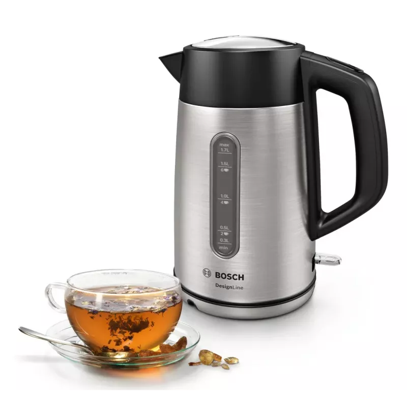 Bosch TWK4P440 βραστήρας 1.7 L 2400 W μαύρο, ανοξείδωτο ατσάλι