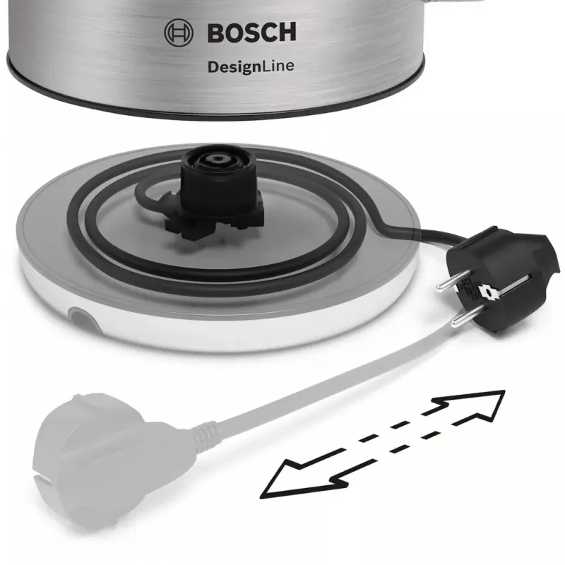 Bosch TWK4P440 βραστήρας 1.7 L 2400 W μαύρο, ανοξείδωτο ατσάλι