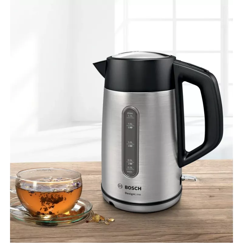 Bosch TWK4P440 βραστήρας 1.7 L 2400 W μαύρο, ανοξείδωτο ατσάλι