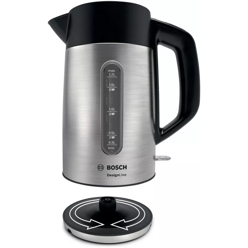 Bosch TWK4P440 βραστήρας 1.7 L 2400 W μαύρο, ανοξείδωτο ατσάλι