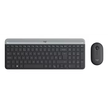 LOGITECH Slim Wireless Keyboard And Mouse Combo Mk470 - Graphite Qwerty Dansk/ Norsk/ Svenska