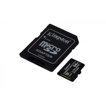 Kingston Technology Canvas Select 64GB microSDXC Plus 100R A1 C10 Κάρτα + ADP