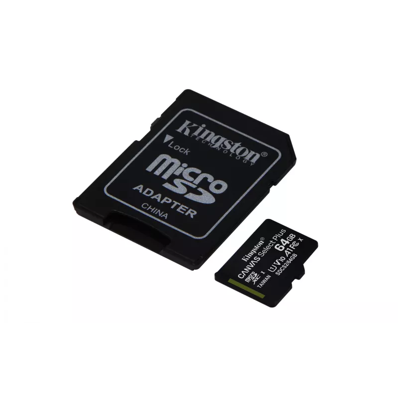 Kingston Technology Canvas Select 64GB microSDXC Plus 100R A1 C10 Κάρτα + ADP