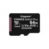 Kingston Technology Canvas Select 64GB microSDXC Plus 100R A1 C10 Κάρτα + ADP