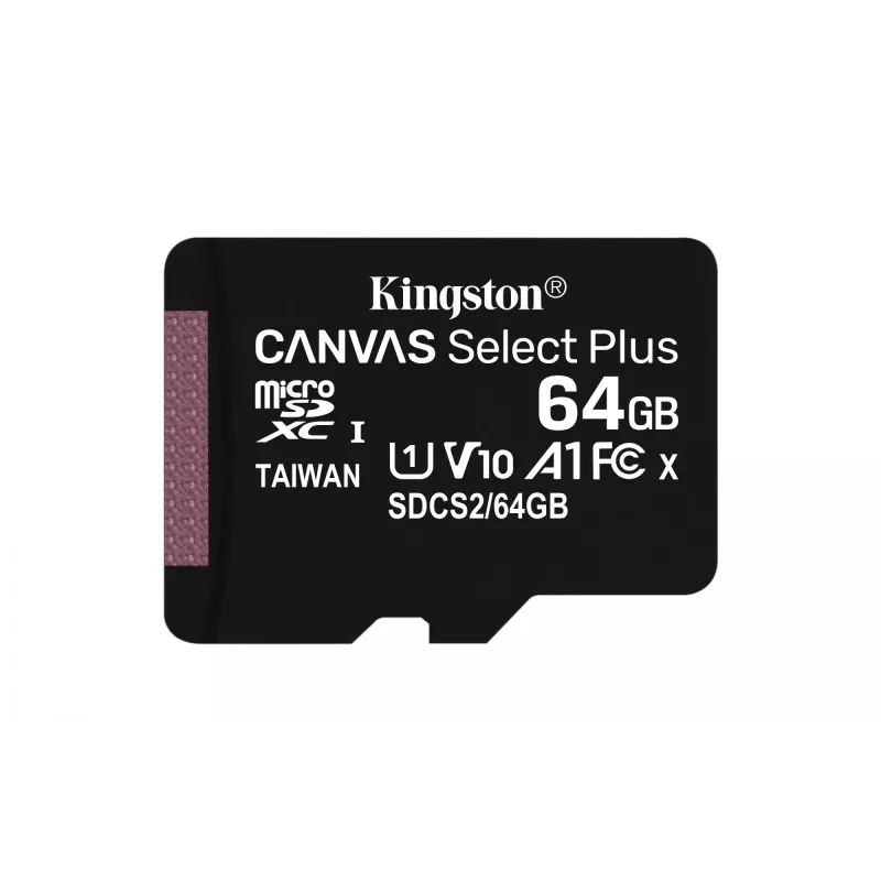 Kingston Technology Canvas Select 64GB microSDXC Plus 100R A1 C10 Κάρτα + ADP
