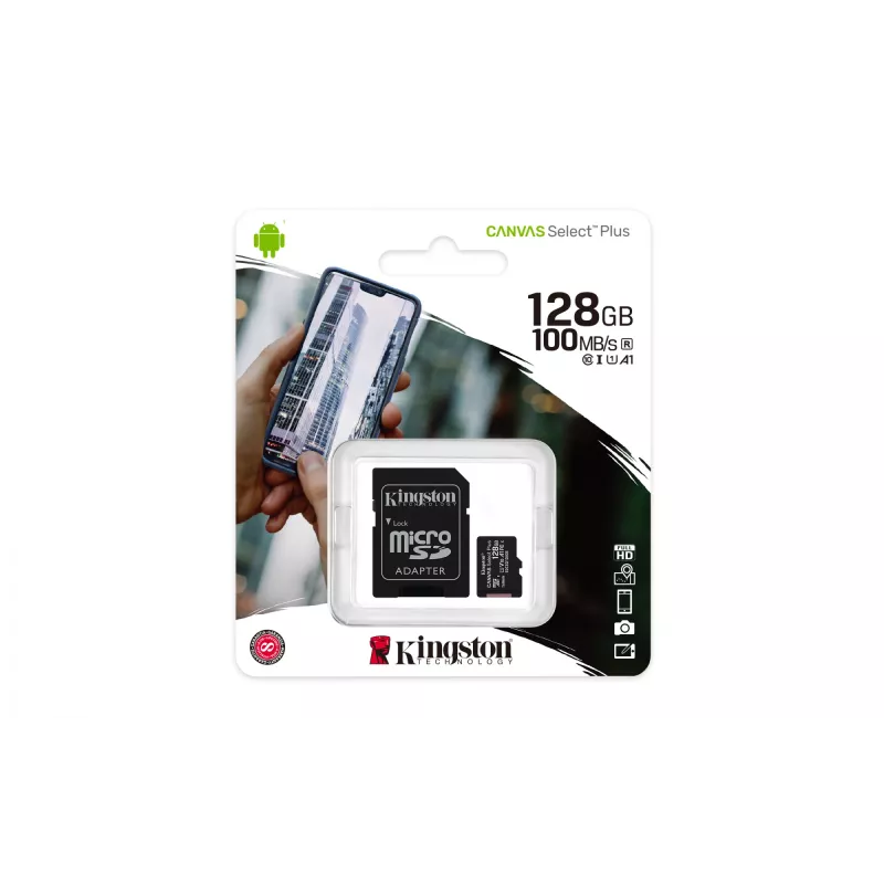 Μνήμη Flash Kingston Technology 128GB microSDXC UHS-I Canvas Select Plus 100R A1 C10