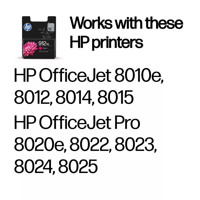 HP 912XL Γνήσιο Μελάνι υψηλής απόδοσης, Magenta