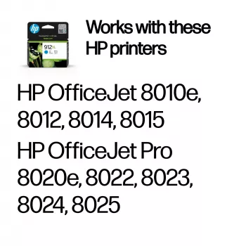 HP 912XL Γνήσιο Μελάνι Cyan υψηλής απόδοσης