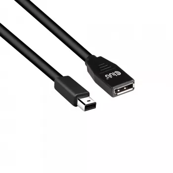 Club 3D CAC-1121 καλώδιο επέκτασης Mini DisplayPort σε DisplayPort 1.4, 8K60Hz, DSC 1.2, HBR3, HDR, 32AWG, M/F, 1 m (3,28 ft), μαύρο