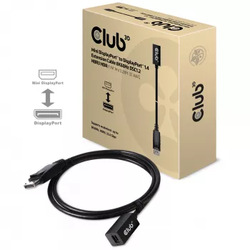 Club 3D CAC-1120 καλώδιο επέκτασης Mini DisplayPort 1.4 σε DisplayPort F/M, 8K60Hz, 1 m (3,28 ft), μαύρο